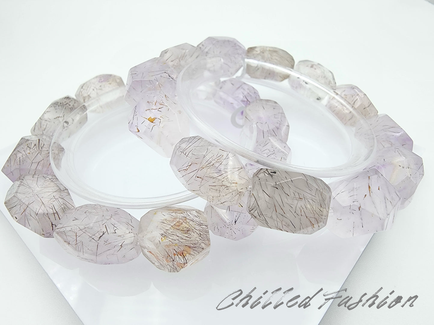 [Bracelet] Super Seven Faceted Nugget Bracelet