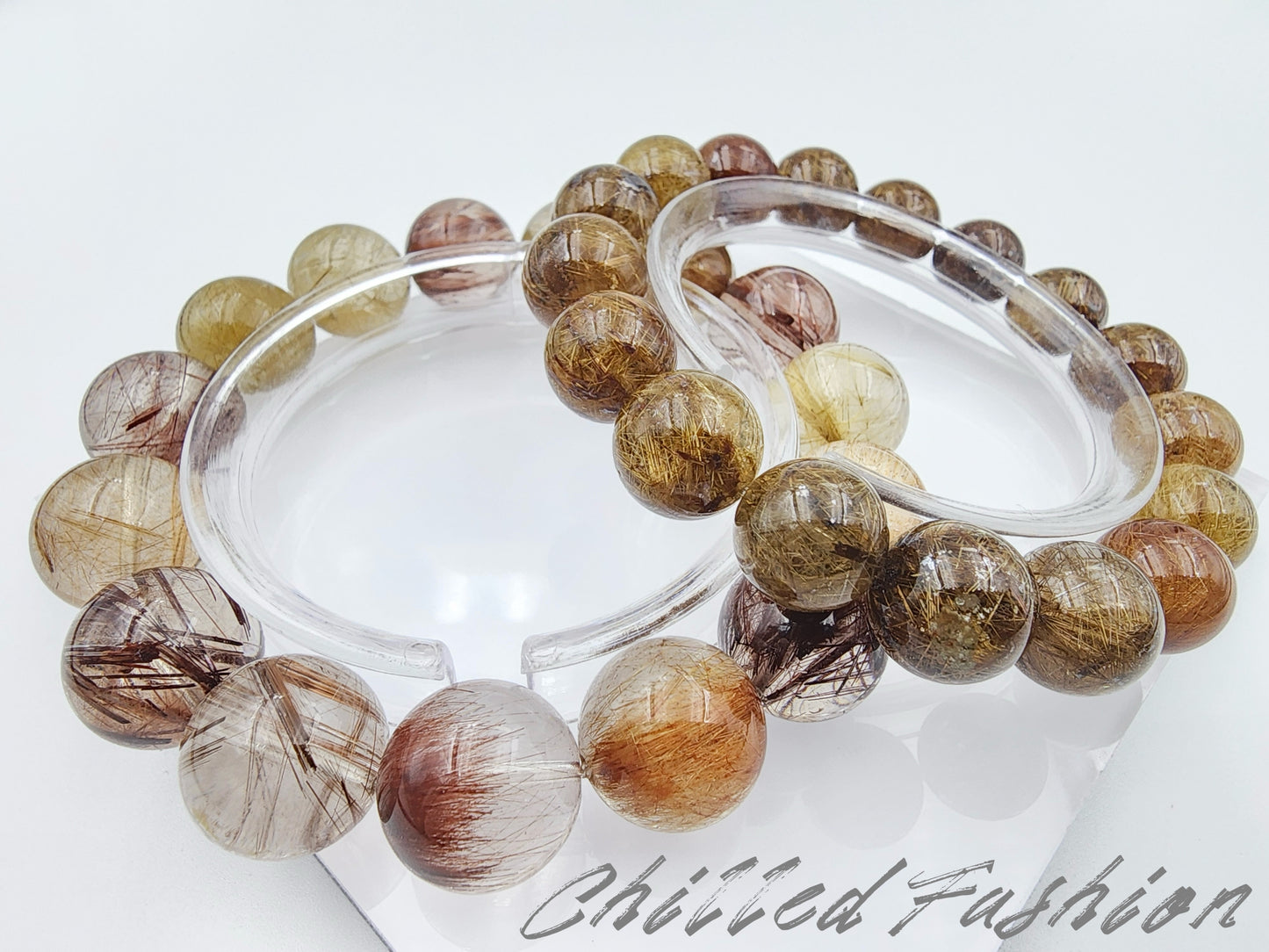 [Bracelet] Golden Glow: Rutilated Quartz 彩发晶 Bracelet