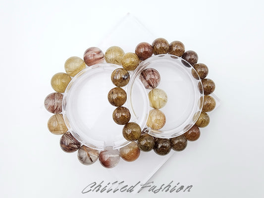 [Bracelet] Golden Glow: Rutilated Quartz 彩发晶 Bracelet