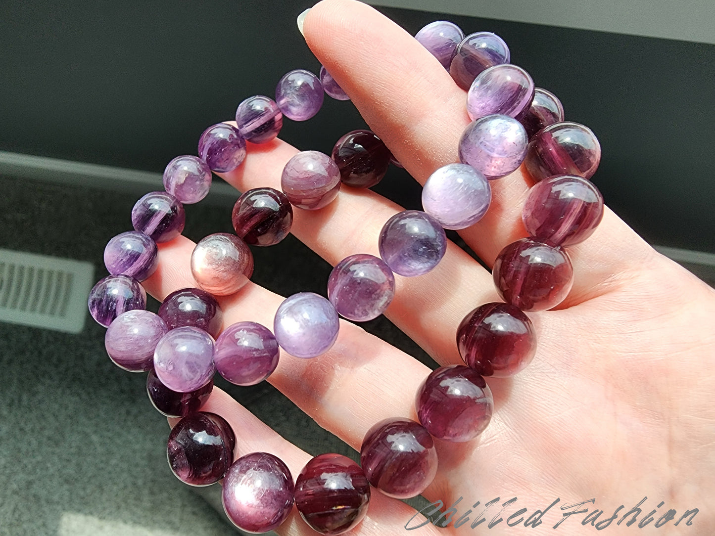 [Bracelet] Elegant Purple Lithium Mica 紫锂云母 Bead Bracelet - A Touch of Elegance and Healing Energy
