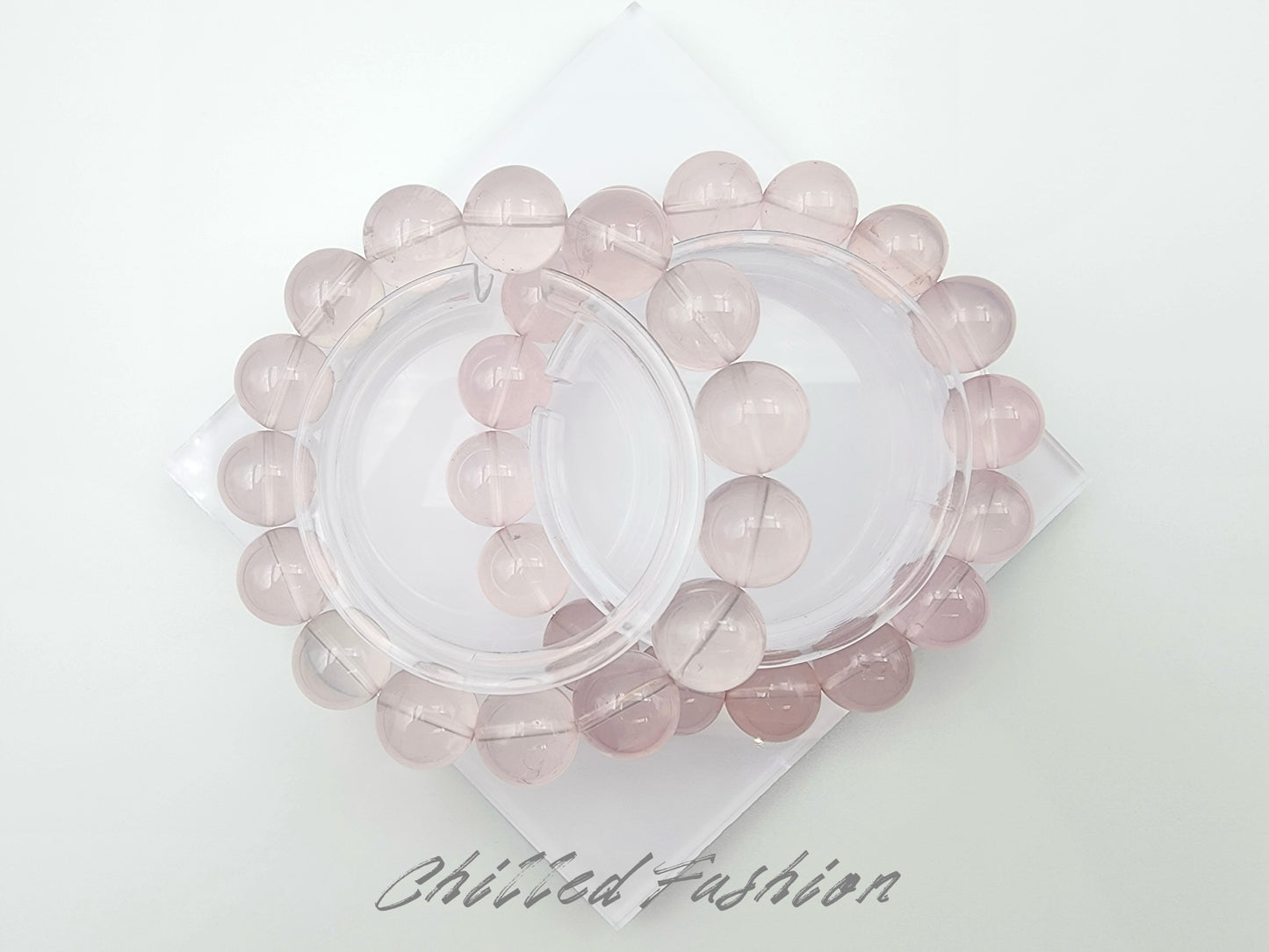 [Bracelet] Natural Mozambique Rose Quartz Bracelet
