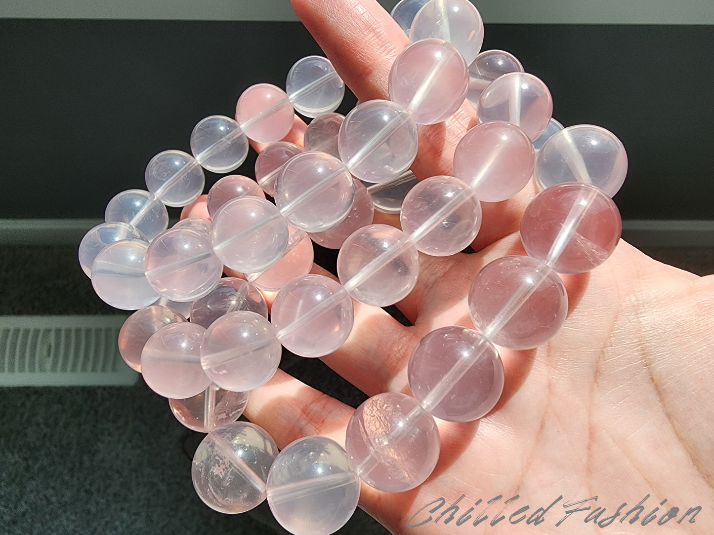 [Bracelet] Natural Mozambique Rose Quartz Bracelet