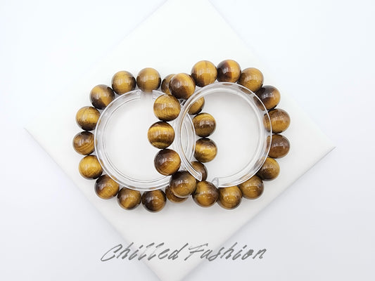 [Bracelet] Natural Yellow Tiger's Eye Bracelet