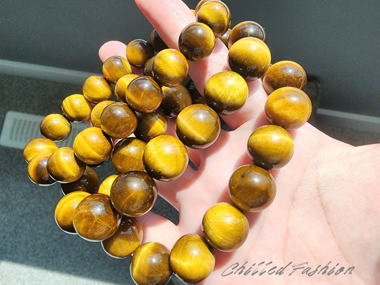 [Bracelet] Natural Yellow Tiger's Eye Bracelet
