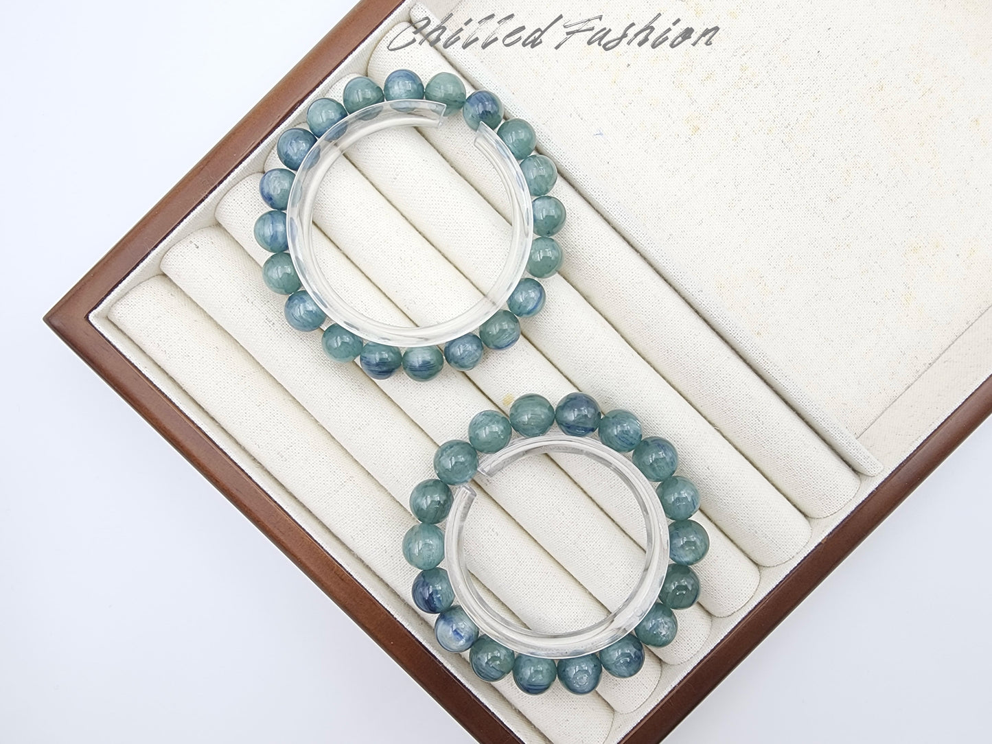 [Bracelet] Elegant Blue-Green Kyanite 蓝绿晶 Gemstone Bracelet - A Touch of Nature’s Beauty