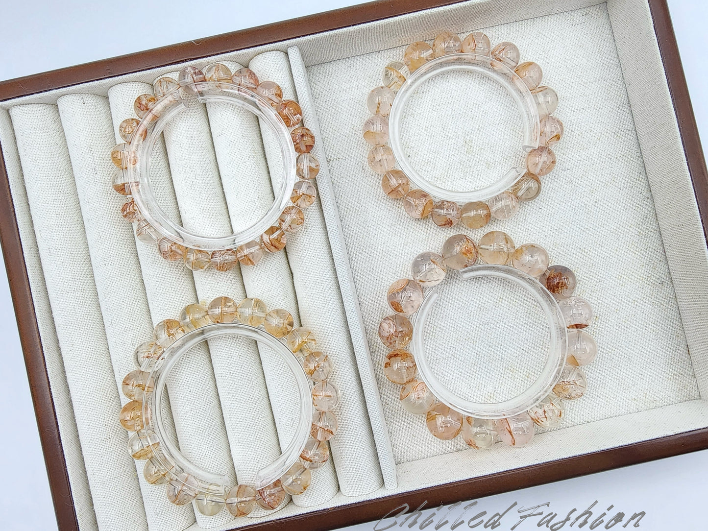 [Bracelet] Natural Orange Phantom Quartz Bracelet