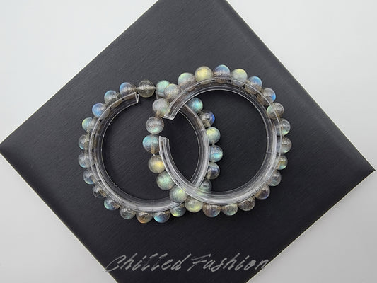 [Bracelet] 8mm Labradorite Bracelet with Stunning Natural Flash
