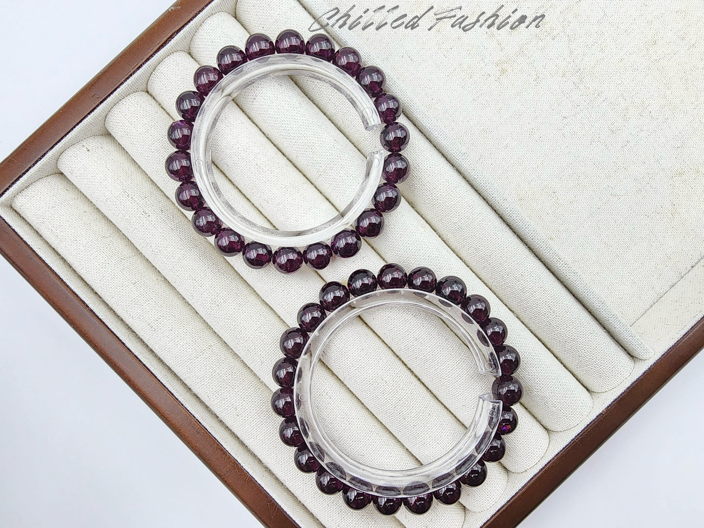 [Bracelet] Natural 8mm Almandine Garnet Bracelet