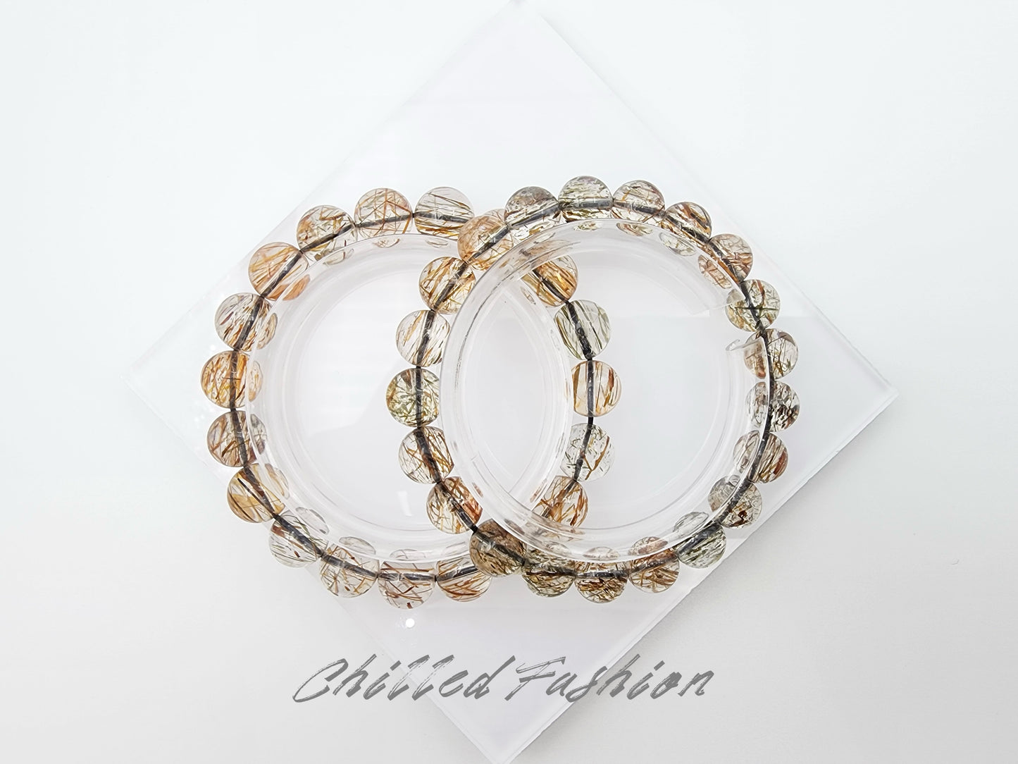 [Bracelet] Natural Black Gold Rutilated Quartz Bracelet