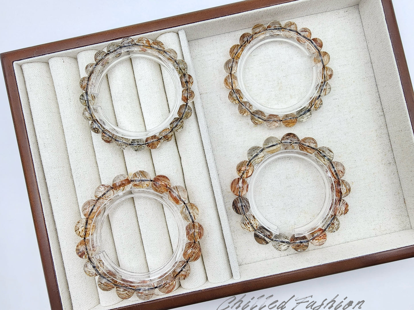 [Bracelet] Natural Black Gold Rutilated Quartz Bracelet