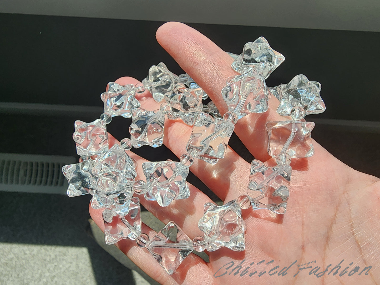 [Bracelet] Clear Quartz Sacred Geometry Merkaba Bracelet