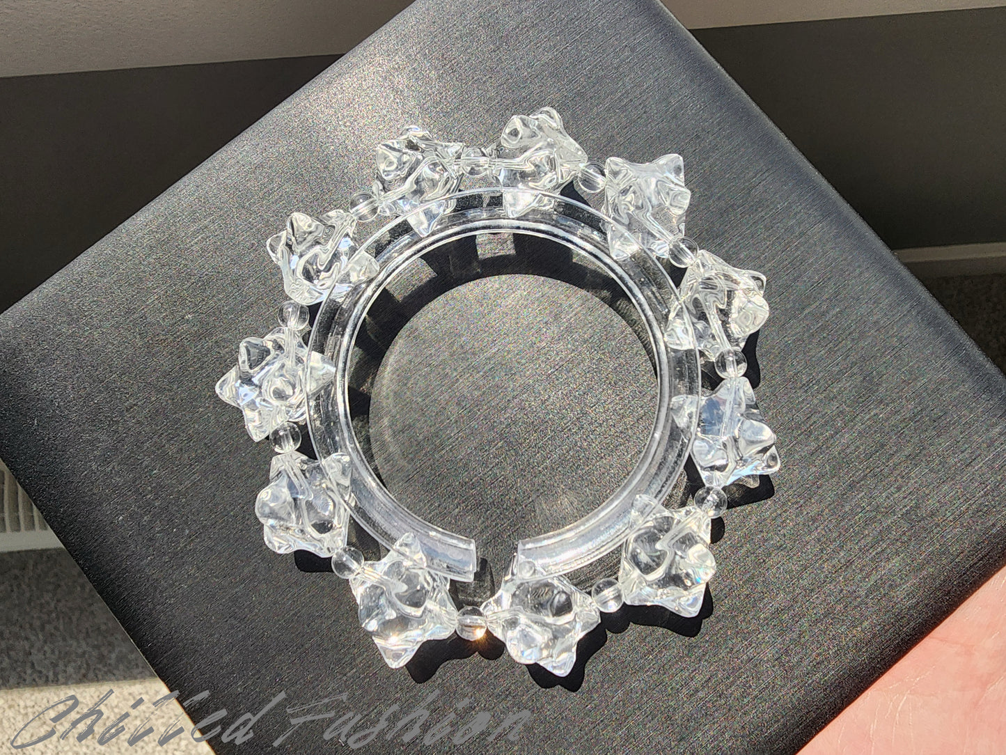 [Bracelet] Clear Quartz Sacred Geometry Merkaba Bracelet