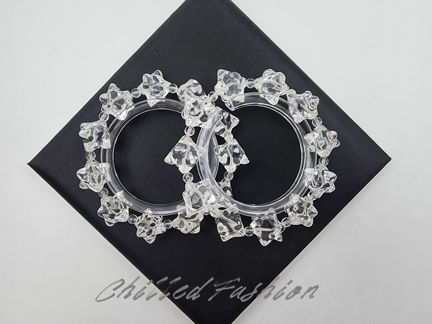 [Bracelet] Clear Quartz Sacred Geometry Merkaba Bracelet