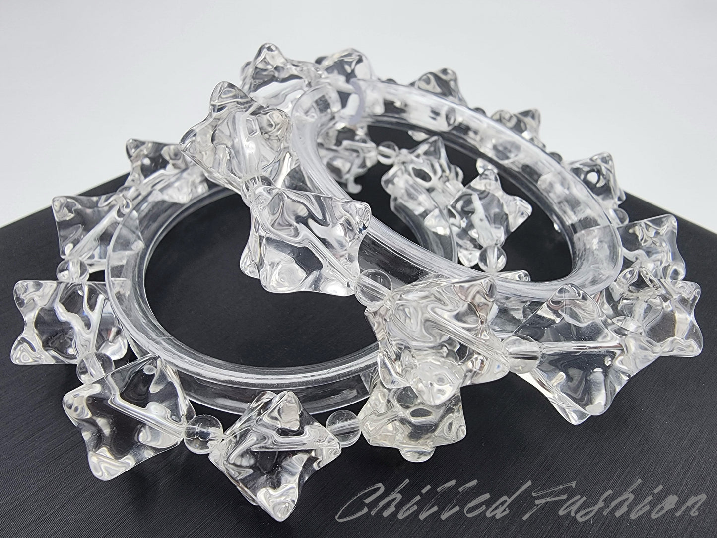 [Bracelet] Clear Quartz Sacred Geometry Merkaba Bracelet