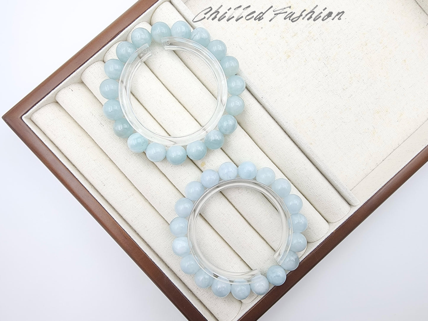[Bracelet] Natural Sky Cloud Aquamarine Bracelet