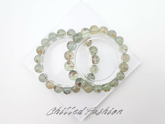 [Bracelet] Natural 10mm Arusha Green Beryl Bracelet