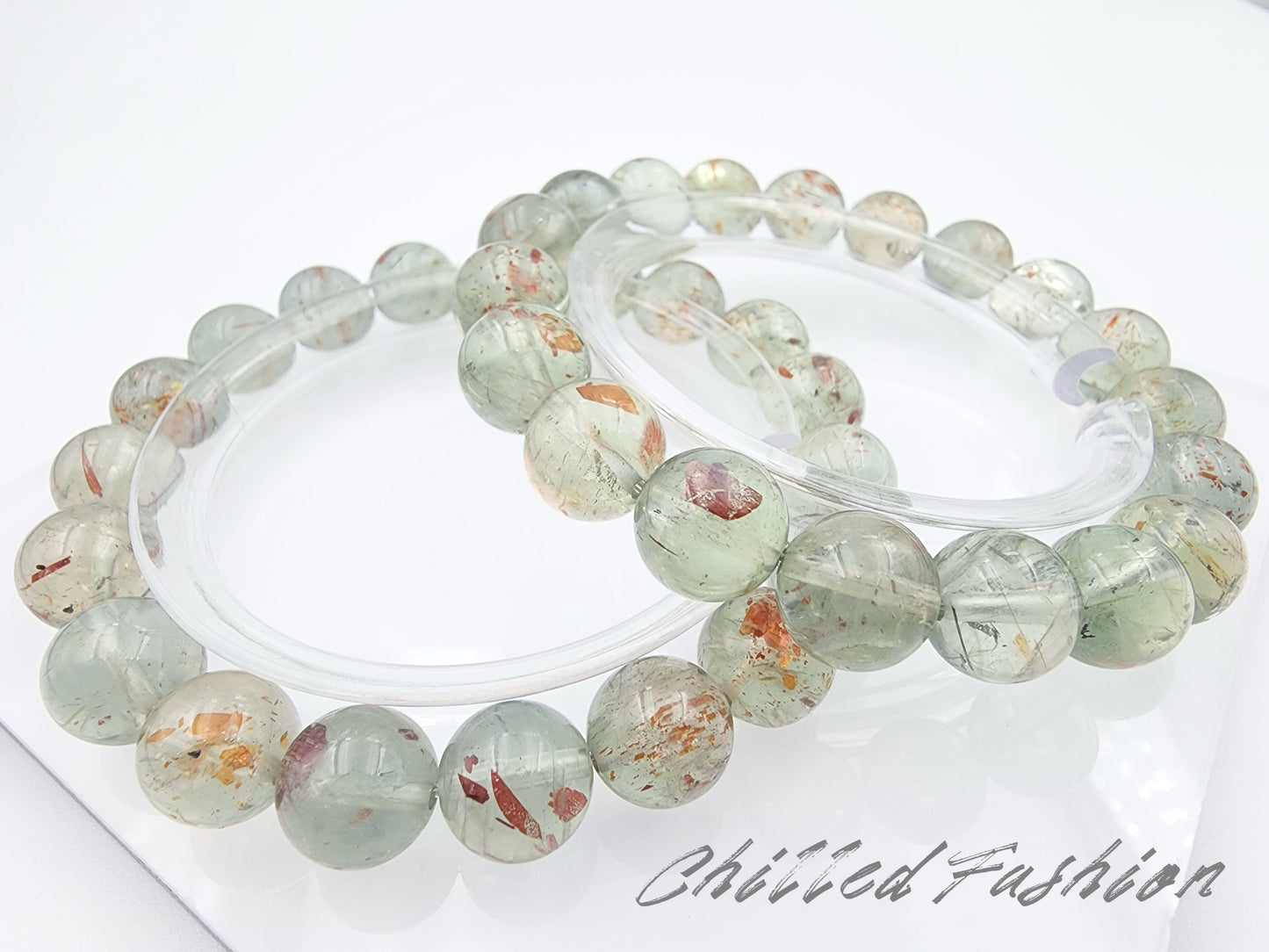 [Bracelet] Natural 10mm Arusha Green Beryl Bracelet