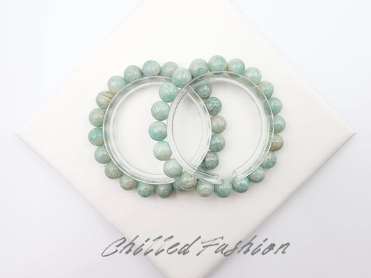 [Bracelet] Natural Sakura Amazonite Bracelet