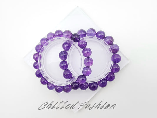[Bracelet] Embrace the Deep Purple: Genuine Uruguayan Amethyst Bracelet