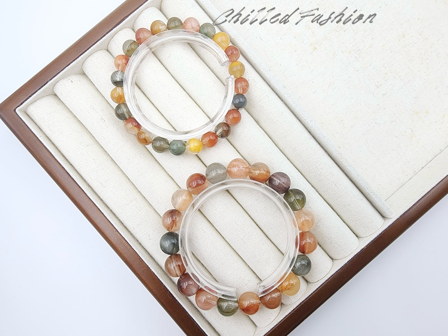 [Bracelet] Radiant Phoenix: Colorful Rabbit Hair Quartz 兔毛 Bracelet - A Vibrant Elegance for Your Wrist