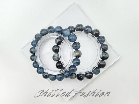 [Bracelet] Black-Blue Flash Aquamarine Bracelet