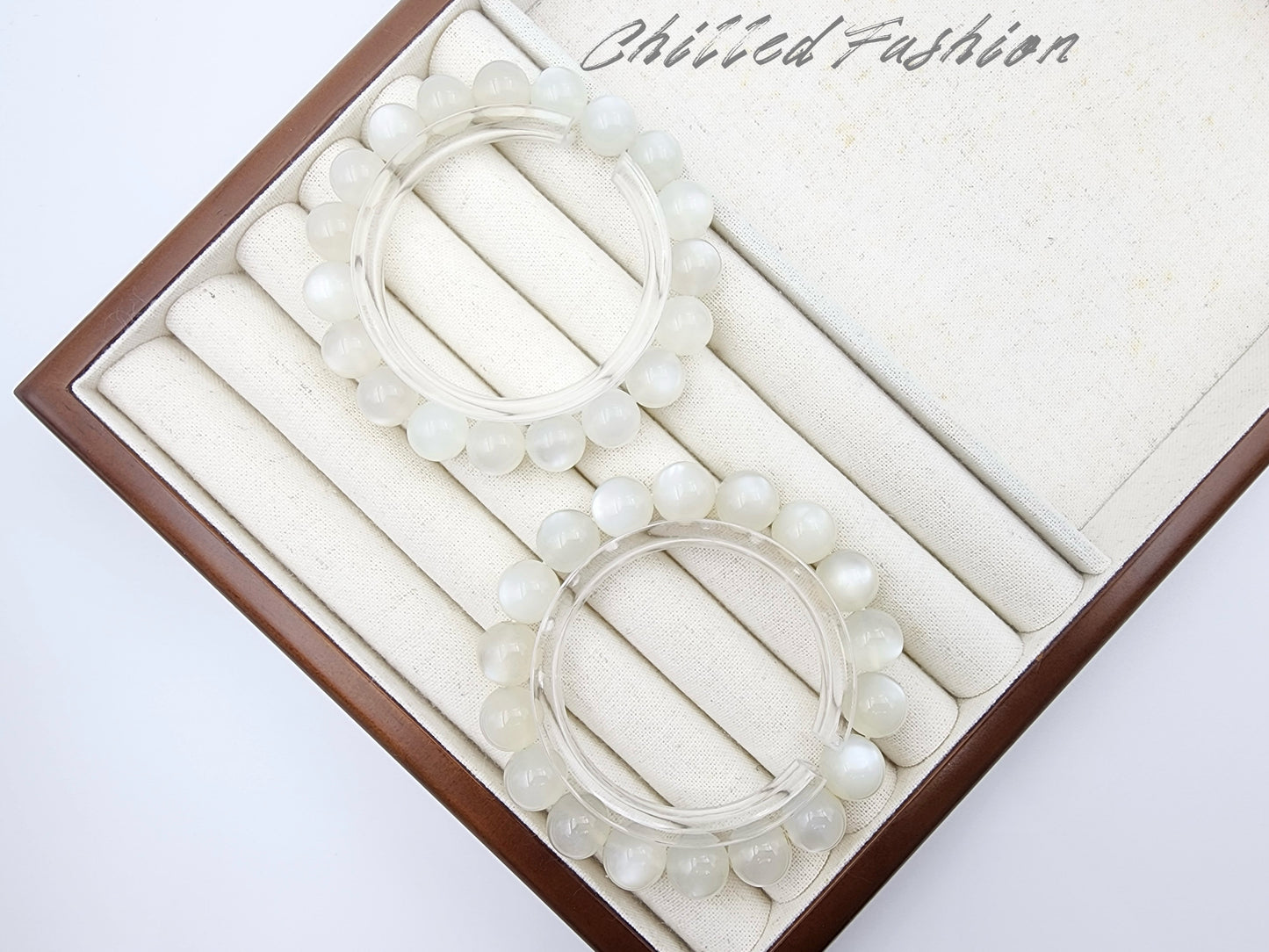 [Bracelet] Natural White Moonstone Bracelet