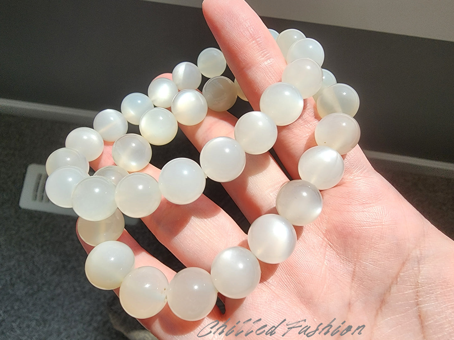 [Bracelet] Natural White Moonstone Bracelet