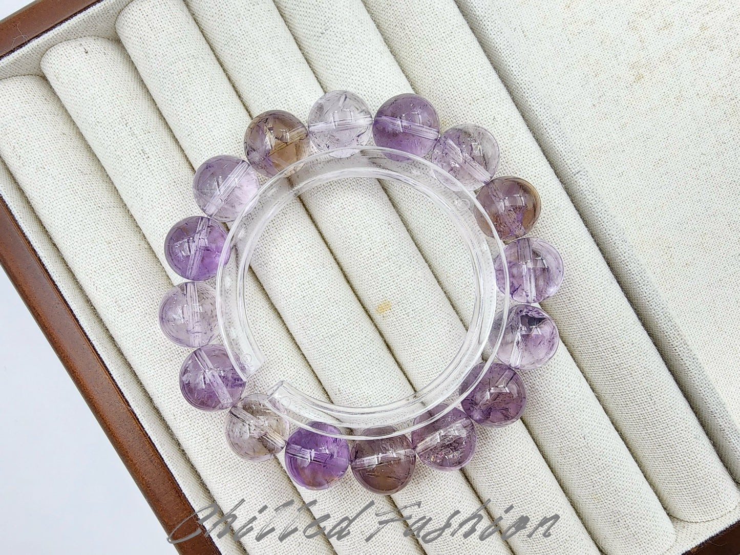 [Bracelet] Natural 13mm Amethyst Bracelet with Mixed Color Beads