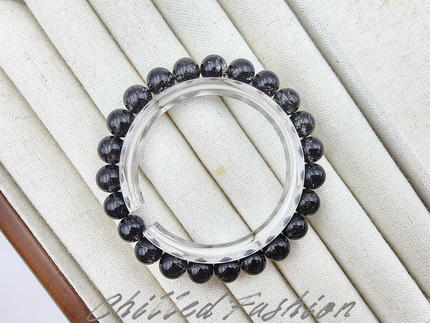 [Bracelet] Embrace Your Power: 8mm Lace Black Rutilated Quartz 蕾丝黑发晶 Bracelet