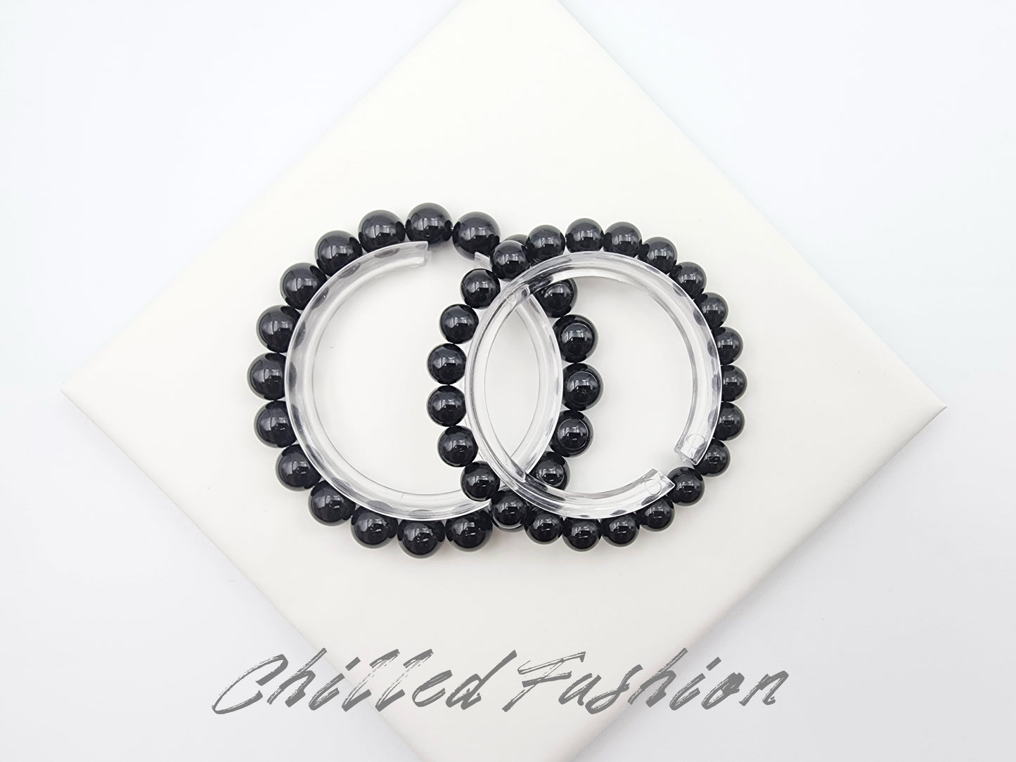 [Bracelet] Natural Black Tourmaline Bead Bracelet