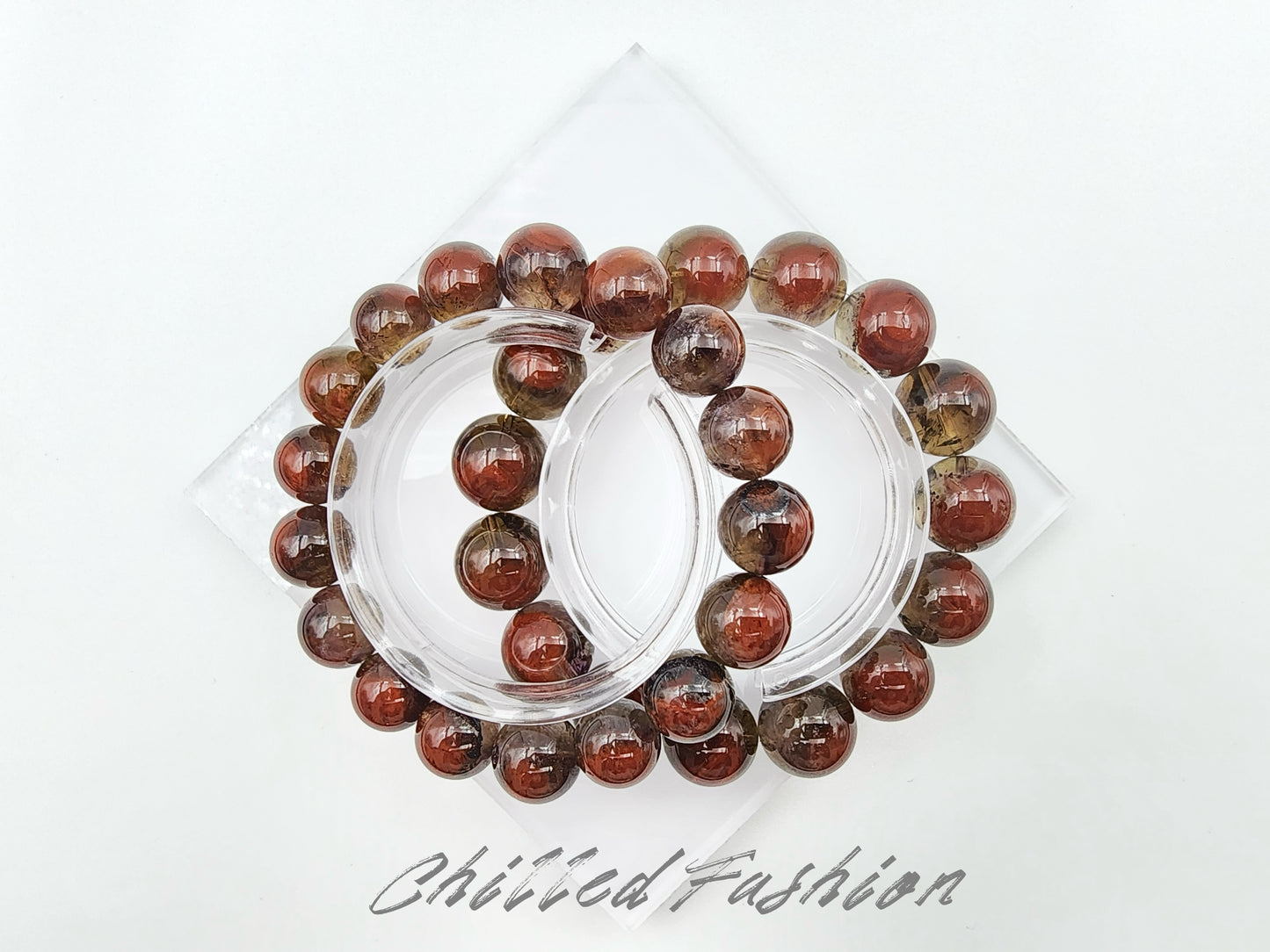 [Bracelet] Thorned Rose Auralite 23 Bracelet – Red and Black Statement Crystal Jewelry