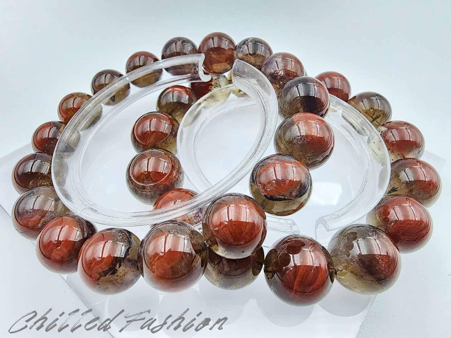 [Bracelet] Thorned Rose Auralite 23 Bracelet – Red and Black Statement Crystal Jewelry