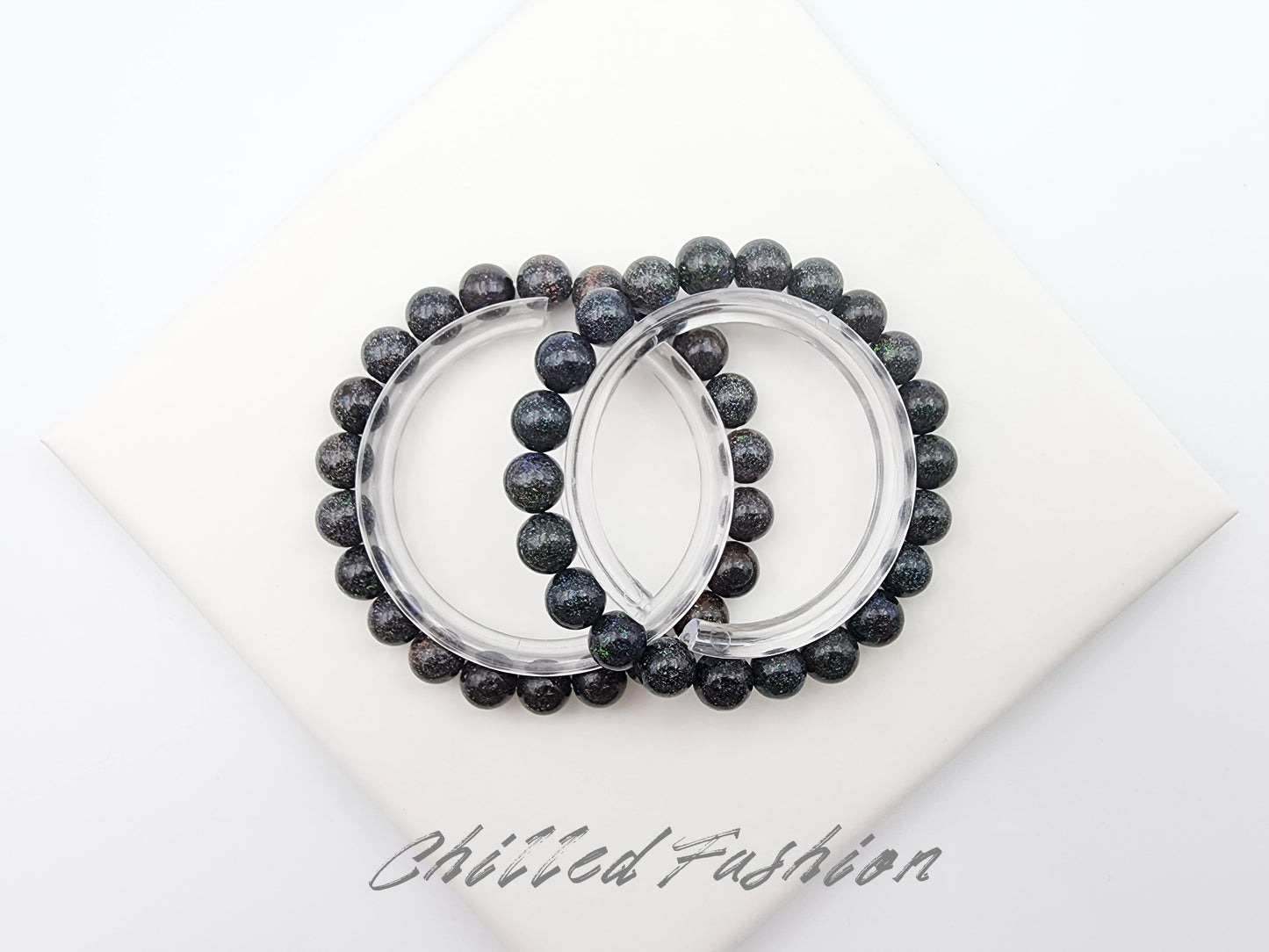 [Bracelet] 8mm Black Opal Bracelet