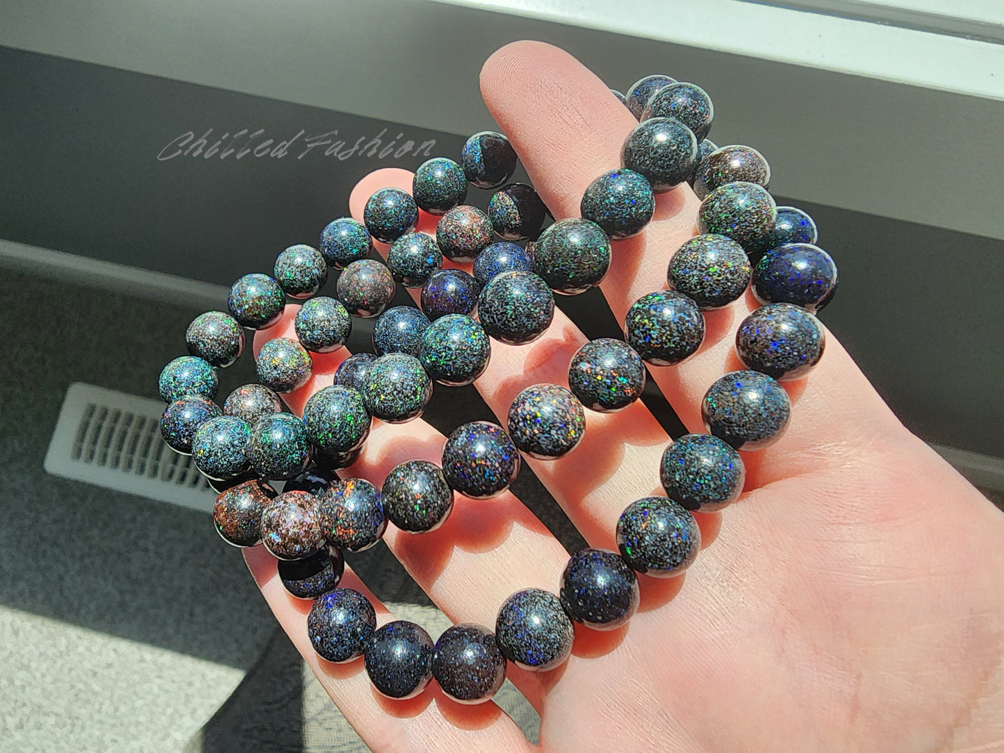 [Bracelet] 8mm Black Opal Bracelet