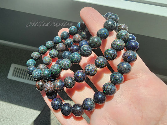 [Bracelet] 8mm Black Opal Bracelet