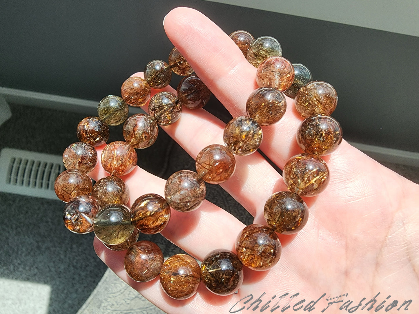 [Bracelet] Black Gold Rutilated Quartz Bracelet