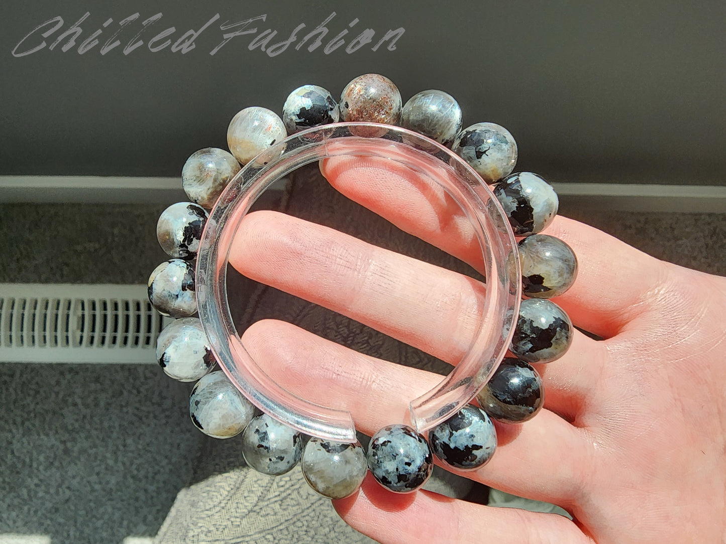[Bracelet] 11mm Starlight Sunstone& Black Tourmaline Symbiosis Bracelets