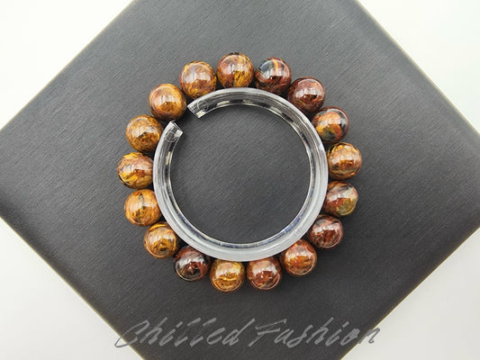 [Bracelet] Exquisite 11mm Phoenix Style Pietersite Bracelet: Unleash the Power of the Storm