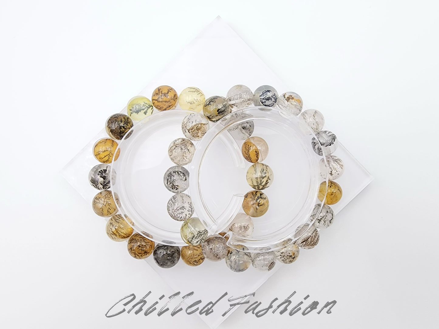 [Bracelet] Natural Dendritic Quartz 小树水晶 Beaded Bracelet - Grow Abundance & Prosperity