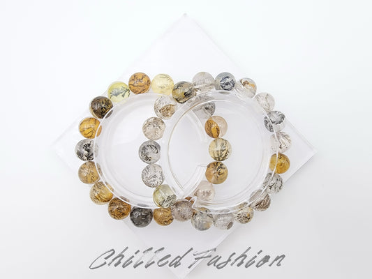 [Bracelet] Natural Dendritic Quartz 小树水晶 Beaded Bracelet - Grow Abundance & Prosperity