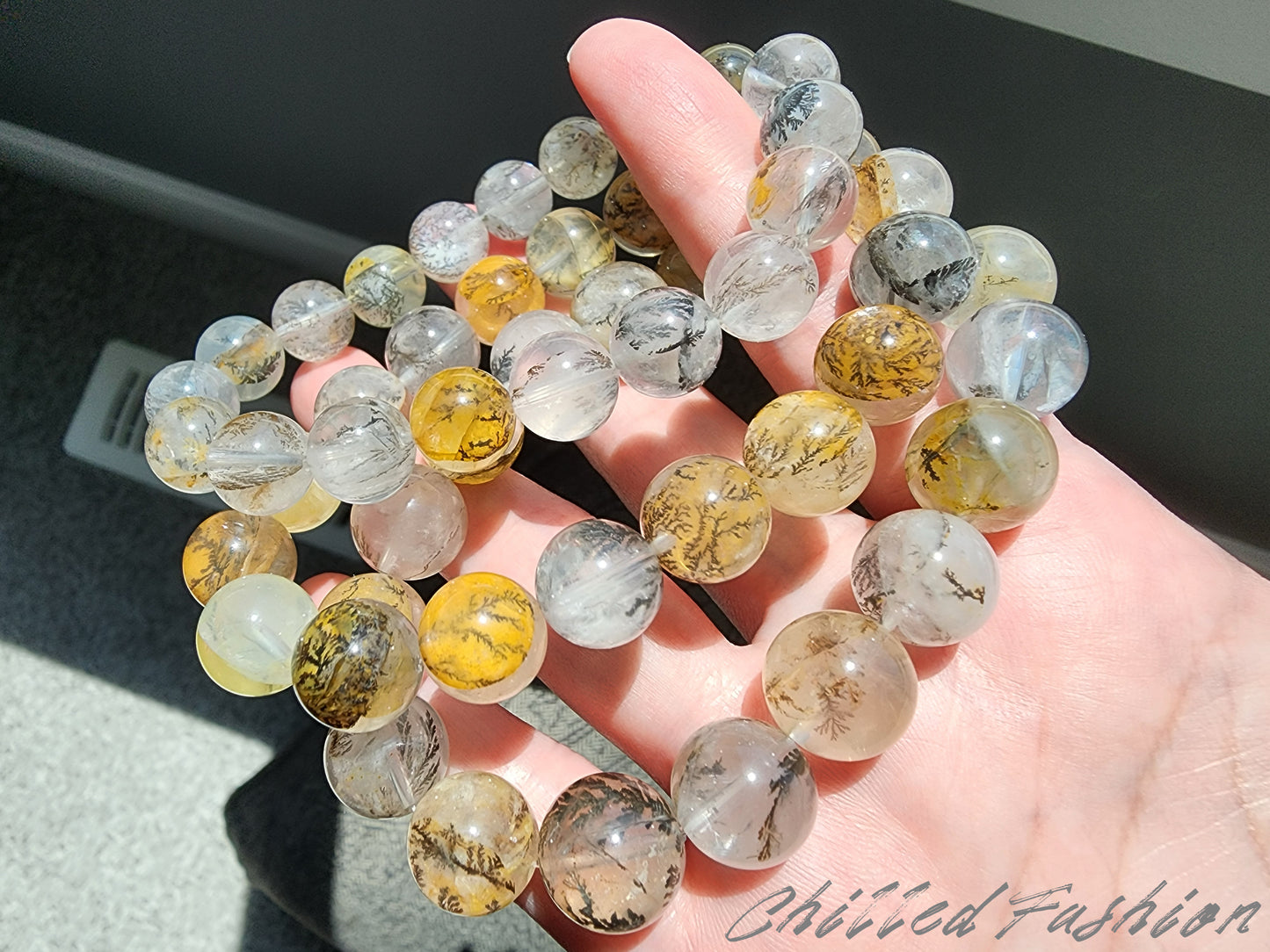 [Bracelet] Natural Dendritic Quartz 小树水晶 Beaded Bracelet - Grow Abundance & Prosperity