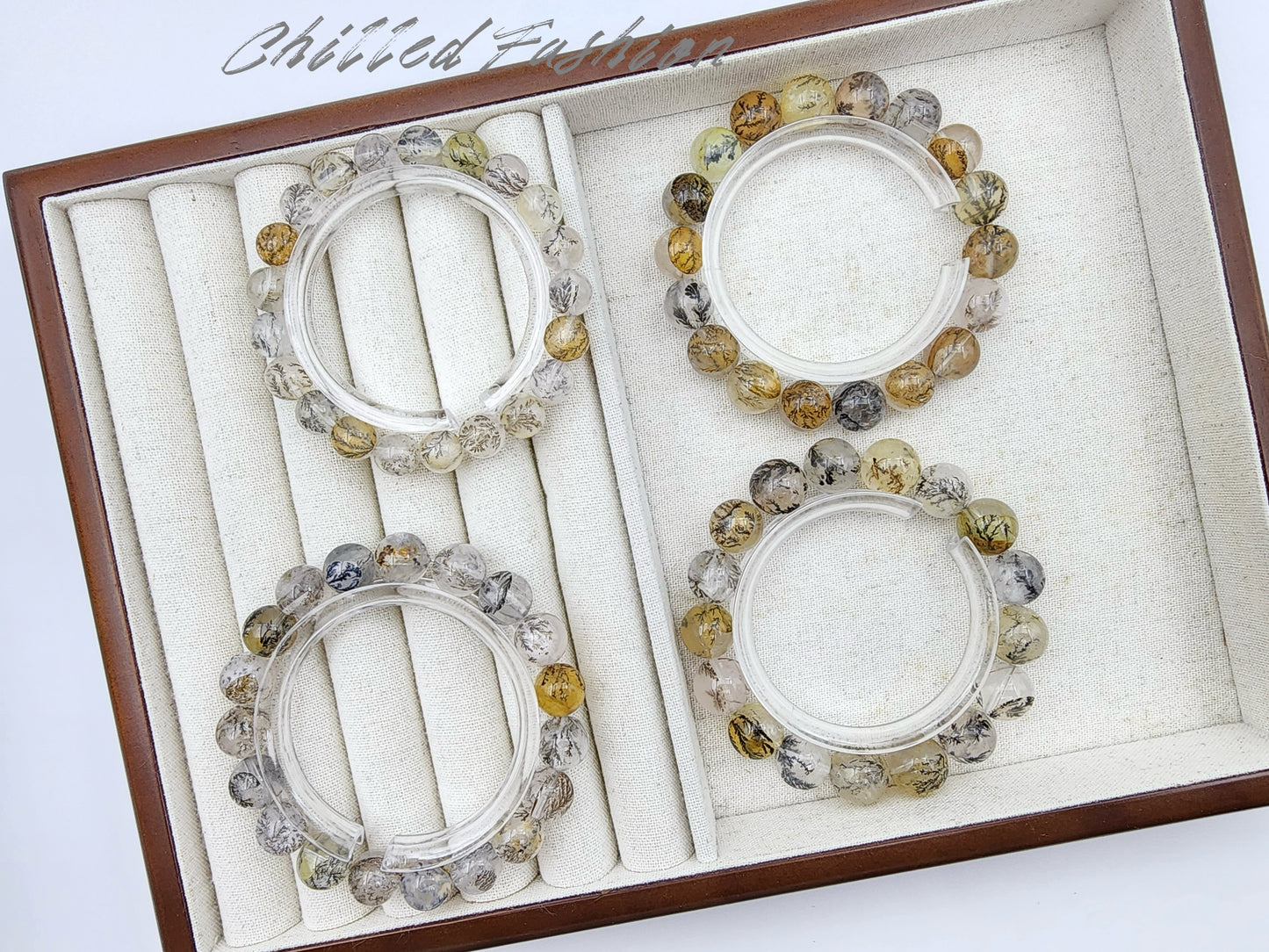 [Bracelet] Natural Dendritic Quartz 小树水晶 Beaded Bracelet - Grow Abundance & Prosperity