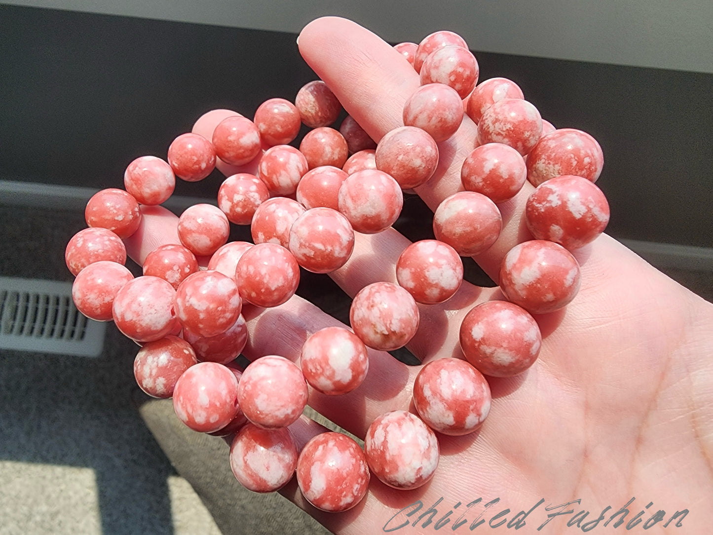 [Bracelet] Natural Thulite Gemstone Bracelet
