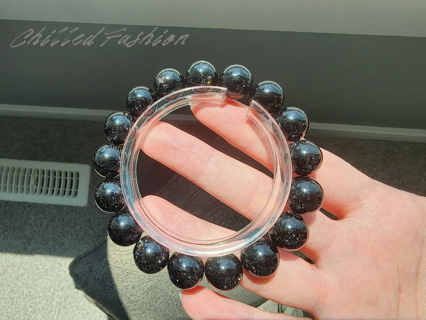 [Bracelet] 12mm Brazilian Black Rutilated Quartz Bracelet