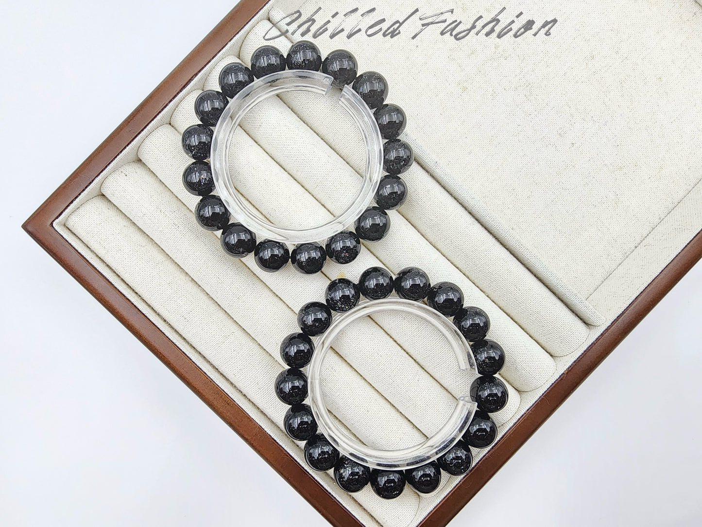 [Bracelet] 12mm Brazilian Black Rutilated Quartz Bracelet