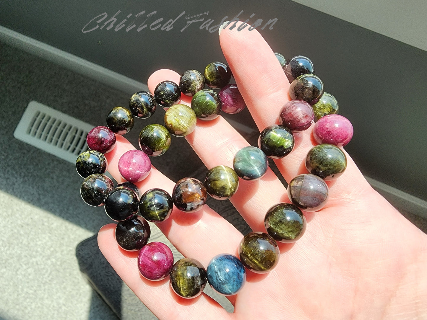 [Bracelet] Colorful Cat’s Eye Tourmaline Bracelet