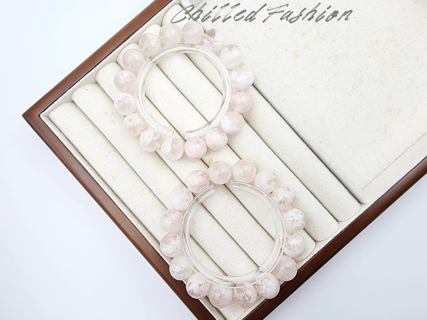 [Bracelet] Winter’s Whisper: Snowflake Phantom Quartz Bracelet