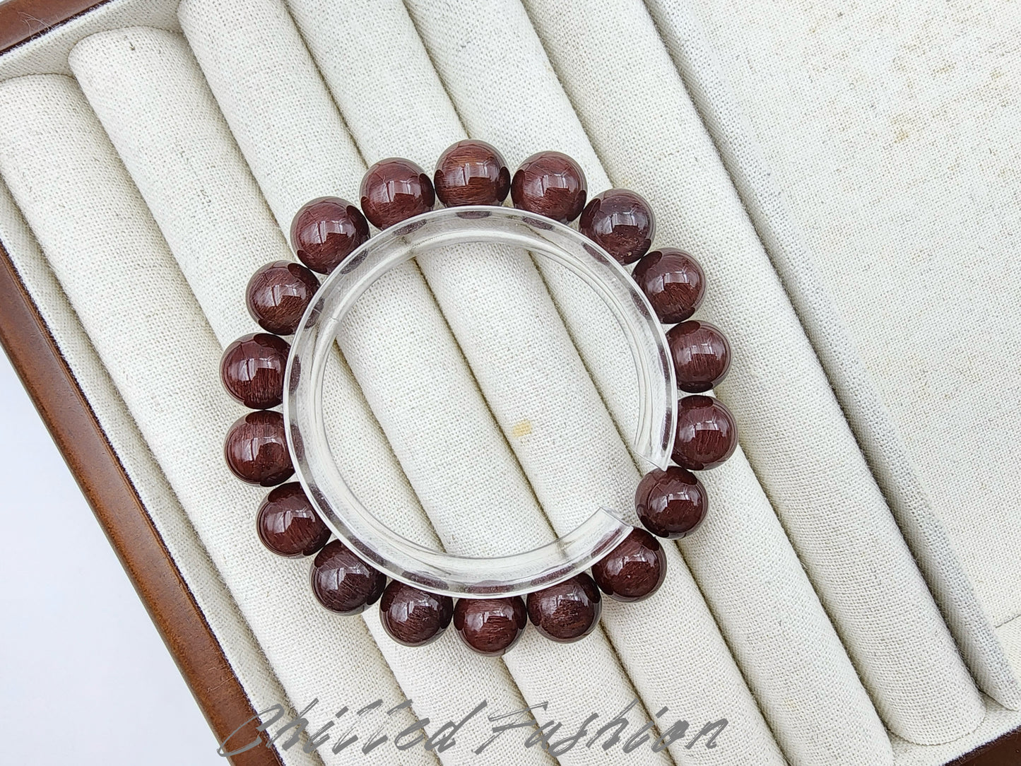 [Bracelet] 11mm Rose Red Rutilated Quartz Bracelet