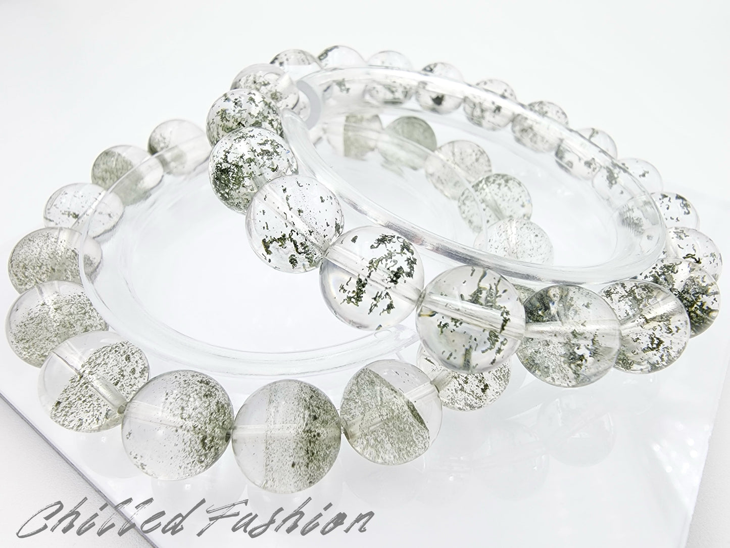[Bracelet] Natural Green Phantom Quartz Bracelet
