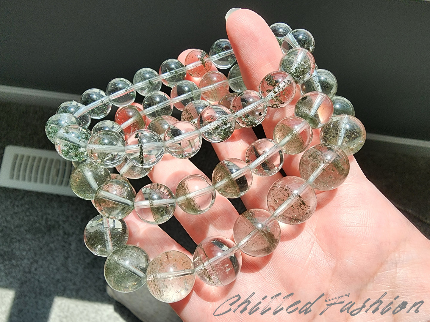 [Bracelet] Natural Green Phantom Quartz Bracelet